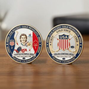 Jack Hughes Ice Hockey Champions Of The 25Th Winter Olympics Commemorative Coin