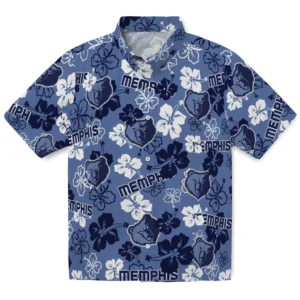 Memphis Grizzlies Hibiscus Bloom Hawaiian Shirt