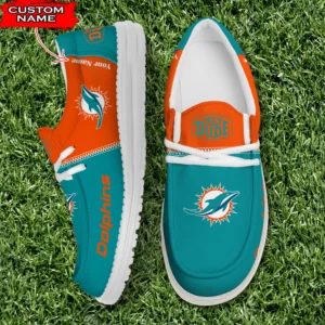 Miami Dolphins Custom Name Teams 2026 Hey Dude Shoes