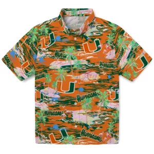 Miami Hurricanes Flamingo Retreat 2026 Hawaiian Shirt