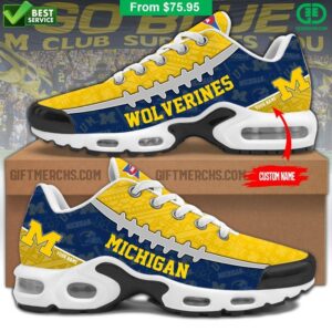 Custom Name Michigan Wolverines 2026 Air Max Shoes Air Cushion Sneakers
