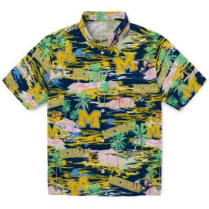 Michigan Wolverines Flamingo Retreat 2026 Hawaiian Shirt