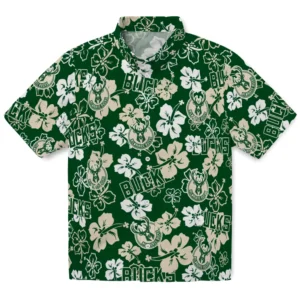 Milwaukee Bucks Hibiscus Bloom Hawaiian Shirt