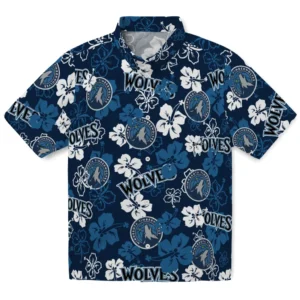 Minnesota Timberwolves Hibiscus Bloom Hawaiian Shirt