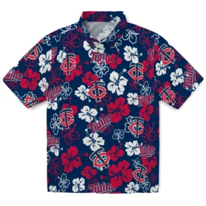 Minnesota Twins Hibiscus Bloom Hawaiian Shirt