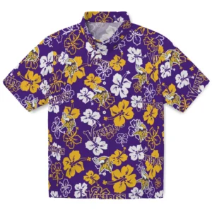 Minnesota Vikings Hibiscus Bloom Hawaiian Shirt