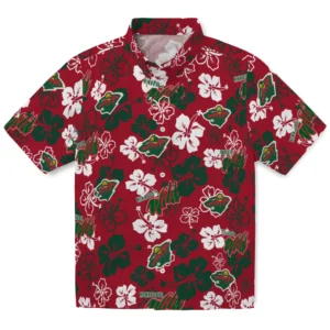 Minnesota Wild Hibiscus Bloom Hawaiian Shirt
