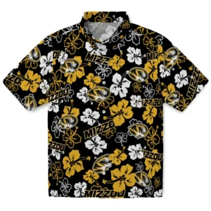 Missouri Tigers Hibiscus Bloom Hawaiian Shirt