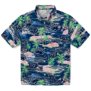 Nevada Wolf Pack Flamingo Retreat 2026 Hawaiian Shirt