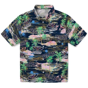 New Orleans Pelicans Flamingo Retreat 2026 Hawaiian Shirt