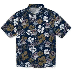 New Orleans Pelicans Hibiscus Bloom Hawaiian Shirt