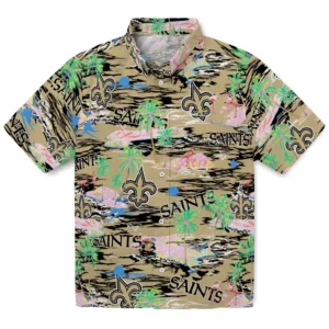 New Orleans Saints Flamingo Retreat 2026 Hawaiian Shirt