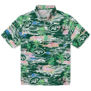 New York Jets Flamingo Retreat 2026 Hawaiian Shirt