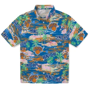 New York Knicks Flamingo Retreat 2026 Hawaiian Shirt