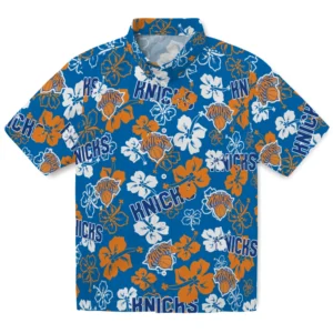 New York Knicks Hibiscus Bloom Hawaiian Shirt