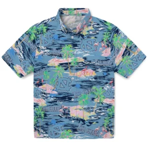 North Carolina Tar Heels Flamingo Retreat 2026 Hawaiian Shirt