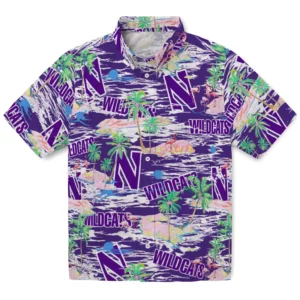Northwestern Wildcats Flamingo Retreat 2026 Hawaiian Shirt