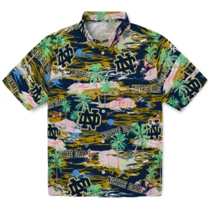 Notre Dame Fighting Irish Flamingo Retreat 2026 Hawaiian Shirt
