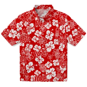 Nottingham Forest Hibiscus Bloom Hawaiian Shirt