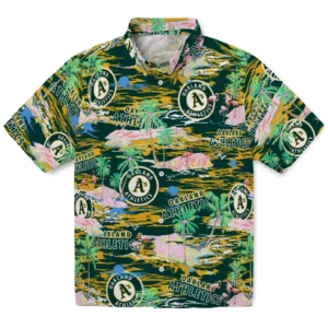 Oakland Athletics Flamingo Retreat 2026 Hawaiian Shirt