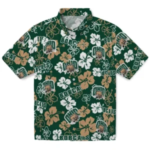 Ohio Bobcats Hibiscus Bloom Hawaiian Shirt