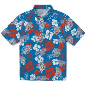 Oklahoma City Thunder Hibiscus Bloom Hawaiian Shirt