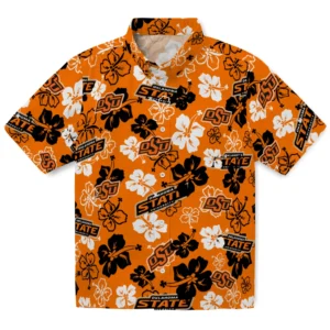 Oklahoma State Cowboys Hibiscus Bloom Hawaiian Shirt