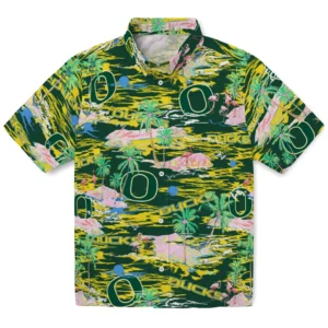 Oregon Ducks Flamingo Retreat 2026 Hawaiian Shirt