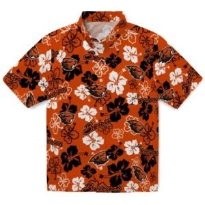 Oregon State Beavers Hibiscus Bloom Hawaiian Shirt