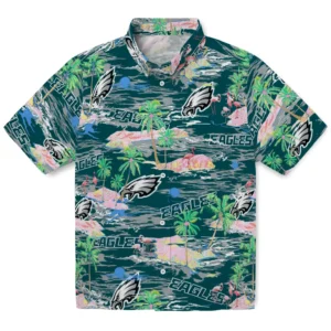 Philadelphia Eagles Flamingo Retreat 2026 Hawaiian Shirt