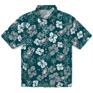 Philadelphia Eagles Hibiscus Bloom Hawaiian Shirt