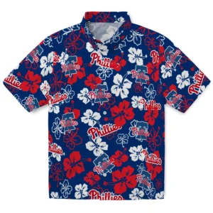 Philadelphia Phillies Hibiscus Bloom Hawaiian Shirt