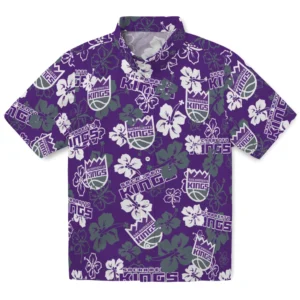 Sacramento Kings Hibiscus Bloom Hawaiian Shirt