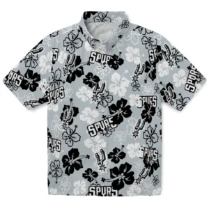 San Antonio Spurs Hibiscus Bloom Hawaiian Shirt
