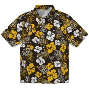 San Diego Padres Hibiscus Bloom Hawaiian Shirt