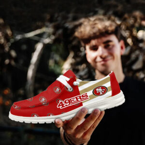 San Francisco 49ers Logo Pattern 2026 Hey Dude Shoes