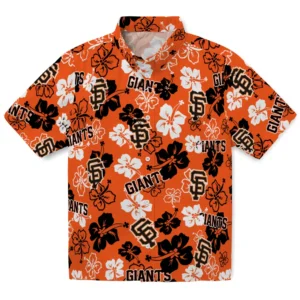 San Francisco Giants Hibiscus Bloom Hawaiian Shirt