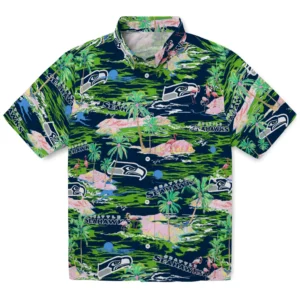 Seattle Seahawks Flamingo Retreat 2026 Hawaiian Shirt