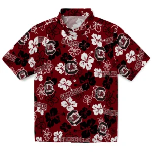 South Carolina Gamecocks Hibiscus Bloom Hawaiian Shirt
