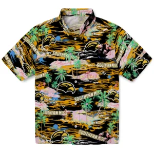 Southern Miss Golden Eagles Flamingo Retreat 2026 Hawaiian Shirt