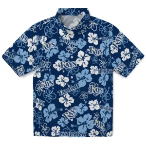 Tampa Bay Rays Hibiscus Bloom Hawaiian Shirt