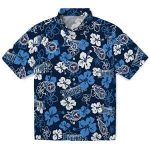 Tennessee Titans Hibiscus Bloom Hawaiian Shirt