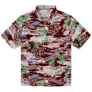 Texas A&M Aggies Flamingo Retreat 2026 Hawaiian Shirt