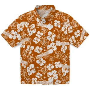Texas Longhorns Hibiscus Bloom Hawaiian Shirt