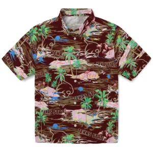 Texas State Bobcats Flamingo Retreat 2026 Hawaiian Shirt