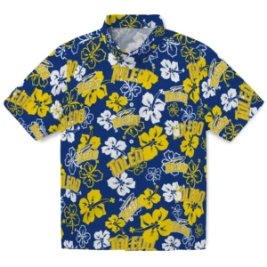 Toledo Rockets Hibiscus Bloom Hawaiian Shirt