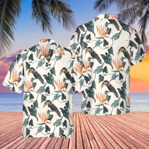 Magnum PI Thomas Magnum Tom Selleck Red Jungle Bird Hawaiian Shirt