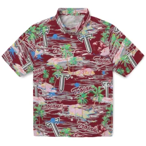 Troy Trojans Flamingo Retreat 2026 Hawaiian Shirt