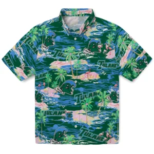 Tulane Wave Flamingo Retreat 2026 Hawaiian Shirt