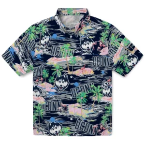 UConn Huskies Flamingo Retreat 2026 Hawaiian Shirt